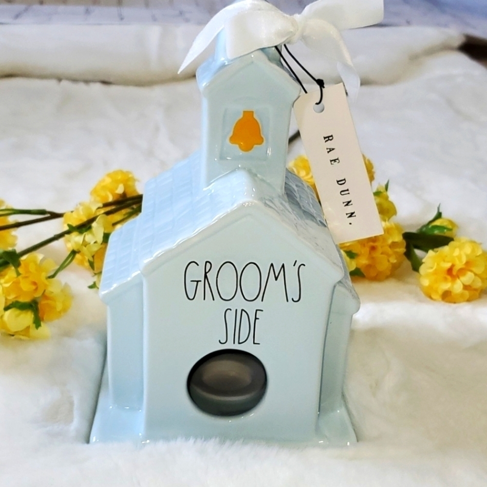 RAE DUNN GROOM'S SIDE BIRDHOUSE CHURCH DÉCOR